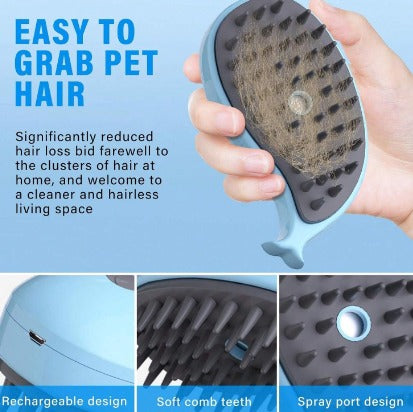Cepillo de vapor para perros y gatos