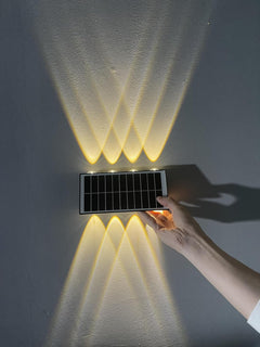 Lámpara solar de pared con 8 LED – luz cálida sin cables